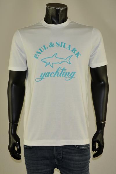 T-shirt Shark Logo White